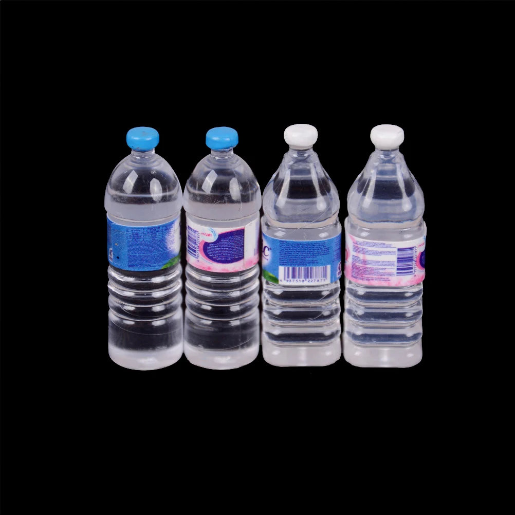 Новое поступление 2 шт./лот 1:12 миниатюрные бутылки для воды кухни обеденной пищи