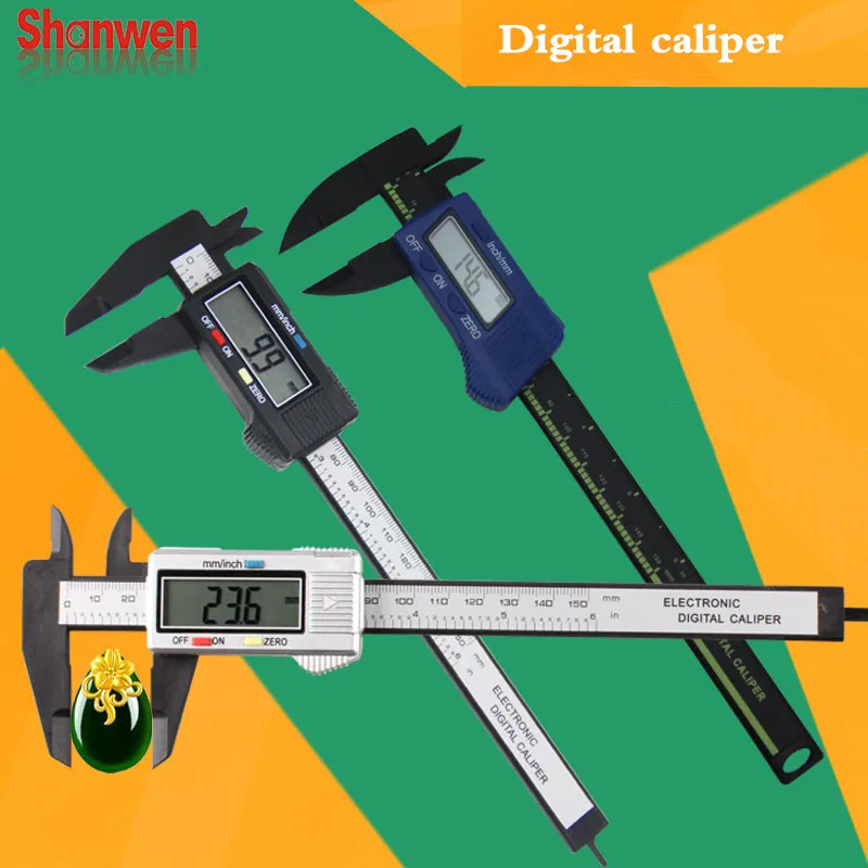 

0-150mm 0-100mm Vernier Calipers Digital Electronic Caliper Ruler Measuring Tools Carbon Fiber Composite Vernier Caliper