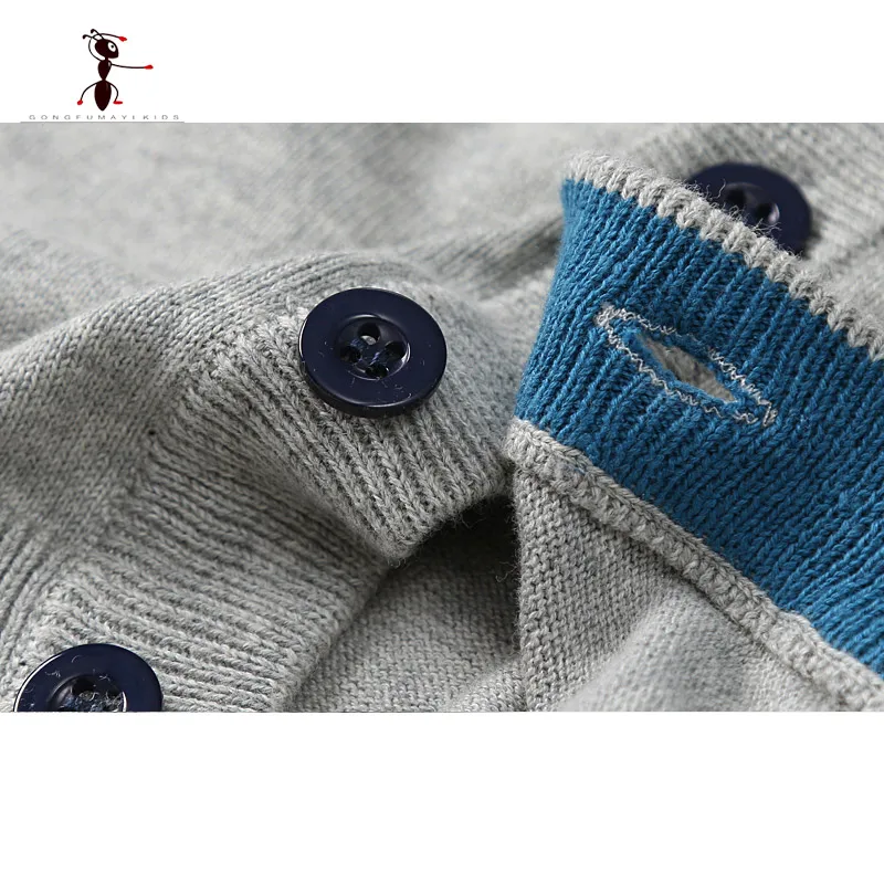 

Kung Fu Ant 2019 New Arrival Casual Autumn Boys Vest Sweaters for Boys V-neck Cotton Knitted Kids Infantil Clothes Baby Tops