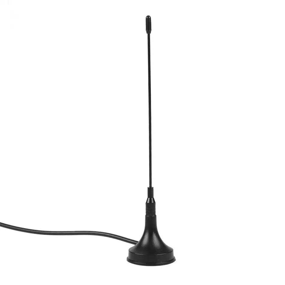 Цифровая DVB-T внутренняя HD ТВ антенна UHF/VHF Двухдиапазонная Магнитная присоска база для автомобиля ТВ FM радио антенна 10 дБ подключи и играй