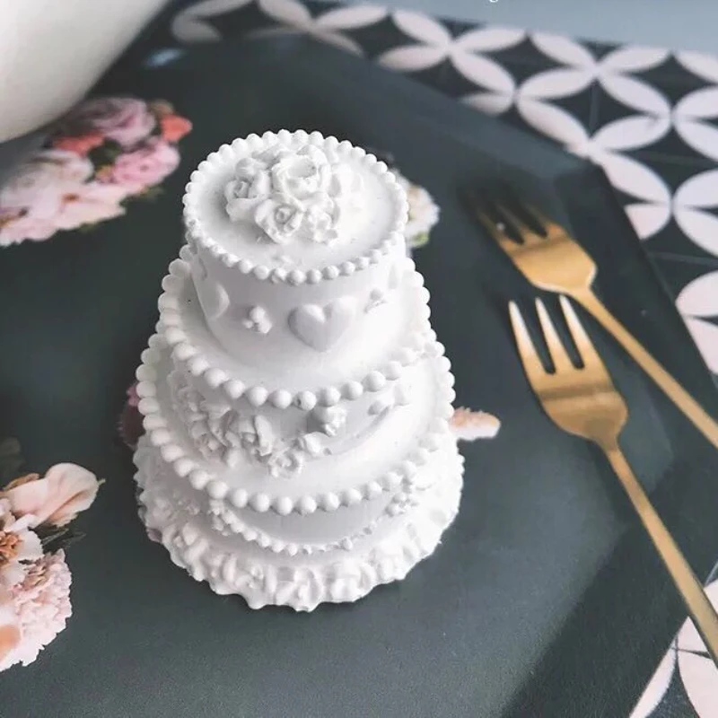 3D форма торта силиконовая для мыла Сделай сам свечей украшения шоколада Смола