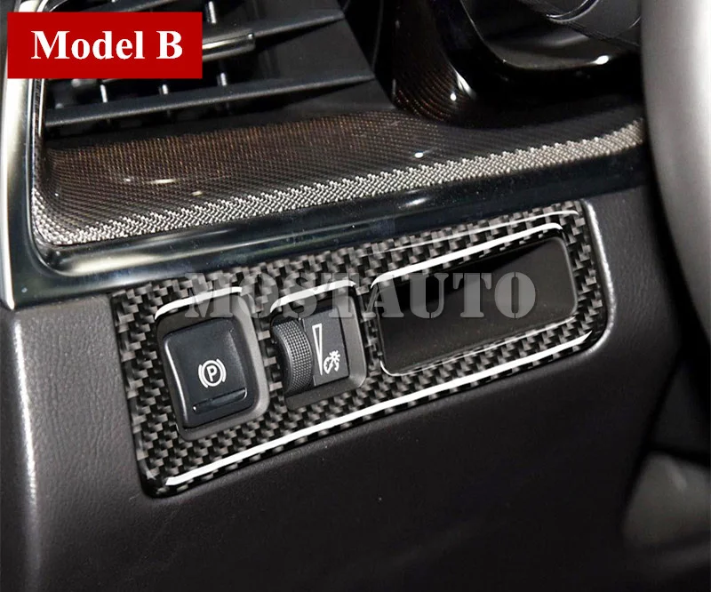 

For Cadillac XT5 Carbon Fiber Electronic Handbrake Button Trim Cover 2016-2019 1pcs Car Accessories Interior Car Decor Car Trim