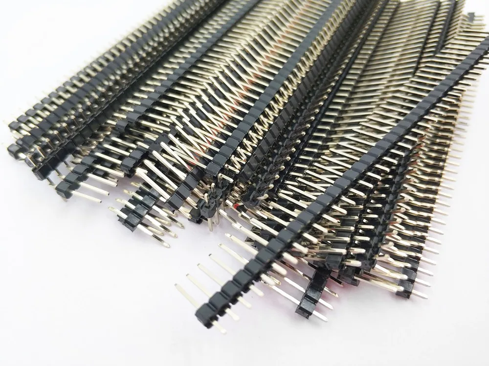 20 шт. 2 54 мм 1X40P L11.34 штыревой разъем 0 1 &quotшаг PCB прямой одиночный ряд разбивающийся