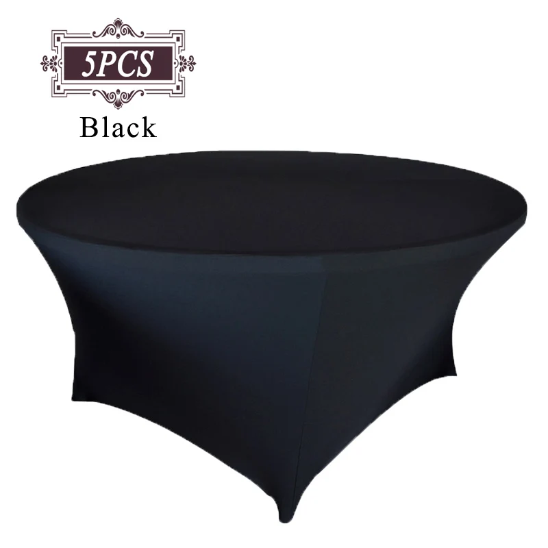 Бесплатная доставка 5 шт. круглая белая приталенная скатерть Универсальный