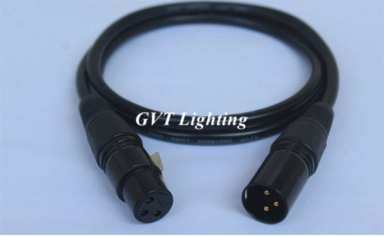 

10pcs/lot Top quality 1 meter stage lighting effect dmx cable 1 m for dmx controller console moving head par light laser lights