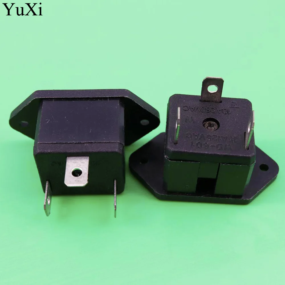 YuXi черный AC 250 V 10A Панель Крепление США розетка электрическая Женская