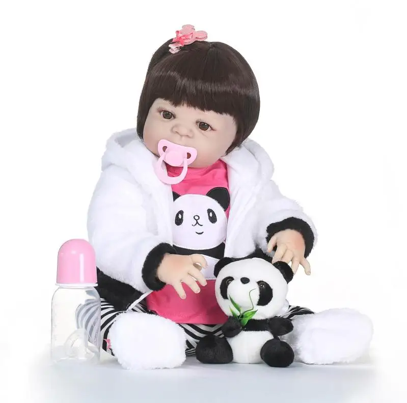 

57 см силиконовая кукла для новорожденных, 22 дюйма, виниловая кукла для новорожденных принцесс, для маленьких девочек, Bonecas Alive Bebe, подарки на ...