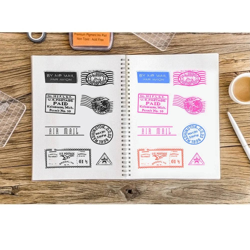 2 лист прозрачной силиконовой чернильные печати Inkpad штампа аксессуары для DIY