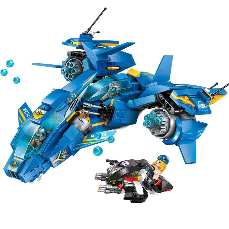 Enlighten Technic Air combat Fighter строительные блоки для автомобилей комплекты кирпичей