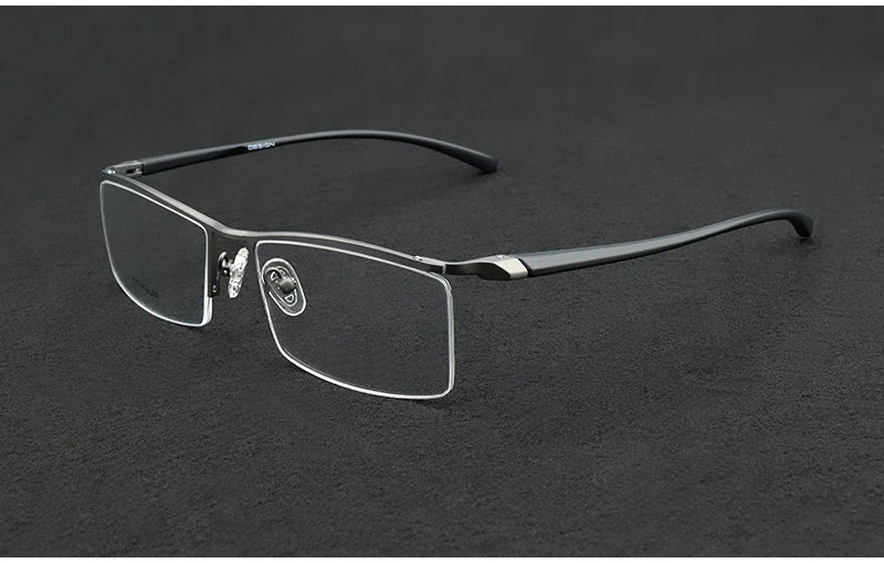 Титановые очки, оправа для мужчин TR90 oculos de grau, компьютерные оптические очки, близорукость, nerd TH8218, бизнес наполовину оправа для очков, оправы