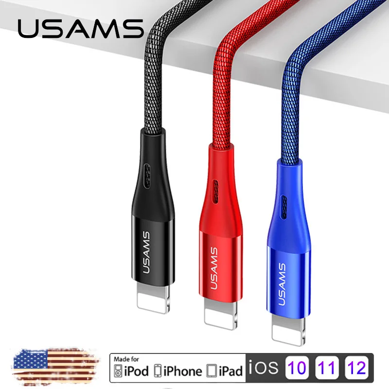 Зарядный кабель для iPhone X 8 7 6 6S plus 5 5S SE 2.4A USB со светодиодной подсветкой