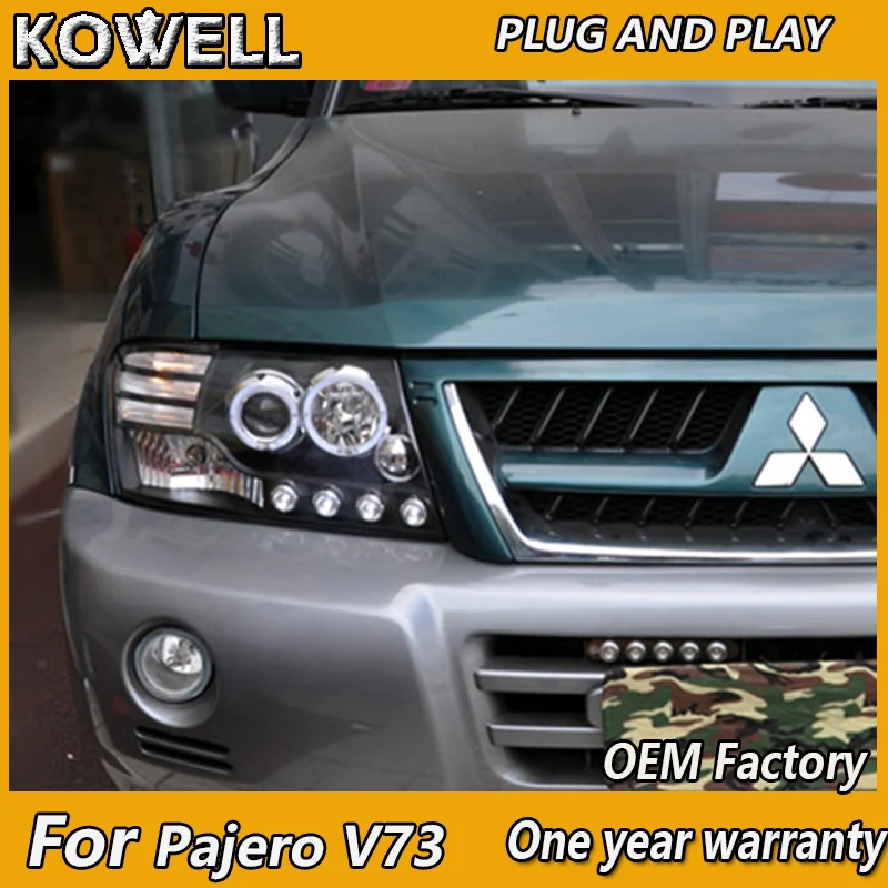 KOWELL автомобильный Стайлинг для Mitsubishi Pajero фары V73 светодиодные поворотник drl HID