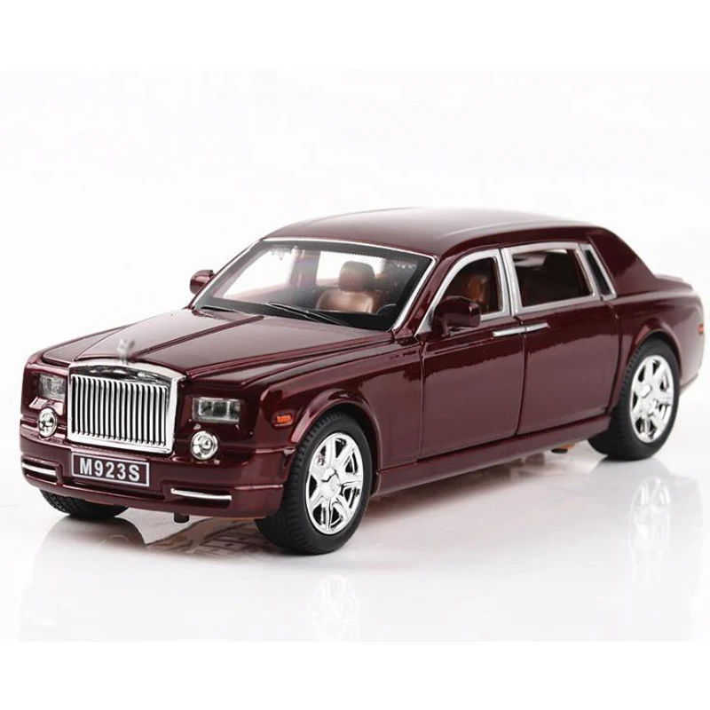 Модель автомобиля 1:24 в рулонах Roy Phantom модель подсветильник Ки из сплава под