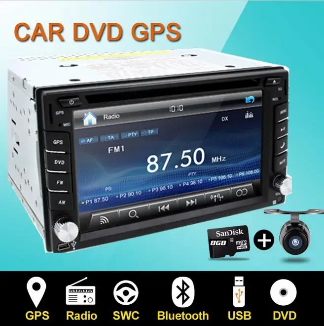 Рулевое колесо Авто 2din автомобильный dvd плеер радио GPS ПК монитор видеокамеры для