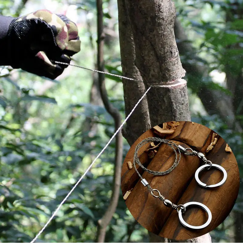 

1 pc Emergency Survival Gear Steel Wire Saw Camping Hiking Climbing Outdoor goods sporting Tools