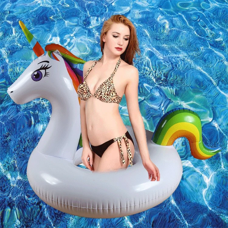 

150CM Inflatable Unicorn Giant Pool Float Inflatable Swim Ring Pegasus Floating Adult Women Swim Float Gonflable Piscina Boias