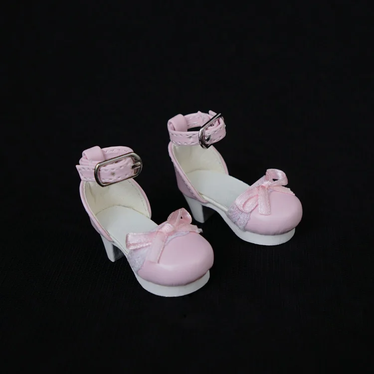 Детская игрушка ручной работы 1/6 аксессуары для кукол BJD/SD кукла с кружевным бантом туфли принцессы на высоком каблуке 1 пара