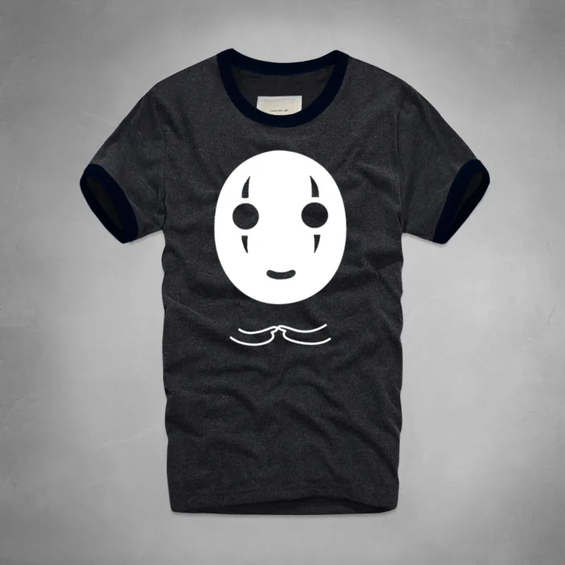 Футболка с надписью Spirited Away No Face Man аниме Миядзаки Хаяо гхибли для мальчиков Sen to