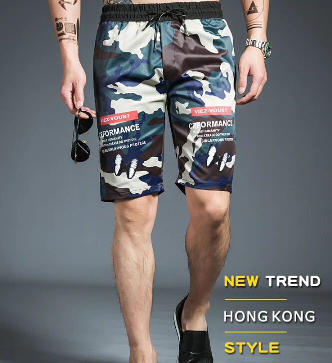 Мужские летние шорты 2019 свободные штаны для отдыха мужские тонкие камуфляжные