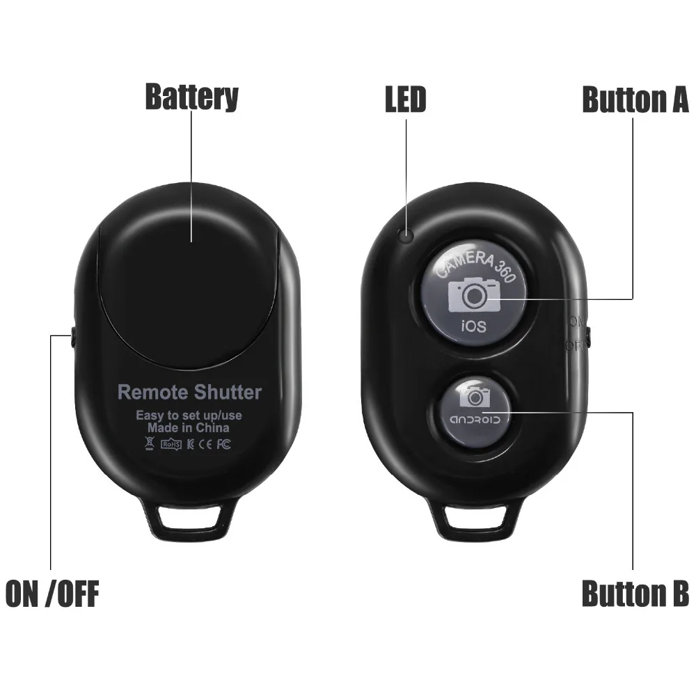 Neewer мобильный телефон беспроводной Bluetooth пульт дистанционного управления спуск затвора с синим ремешком на запястье для любых мобильных устройств iPhone Android