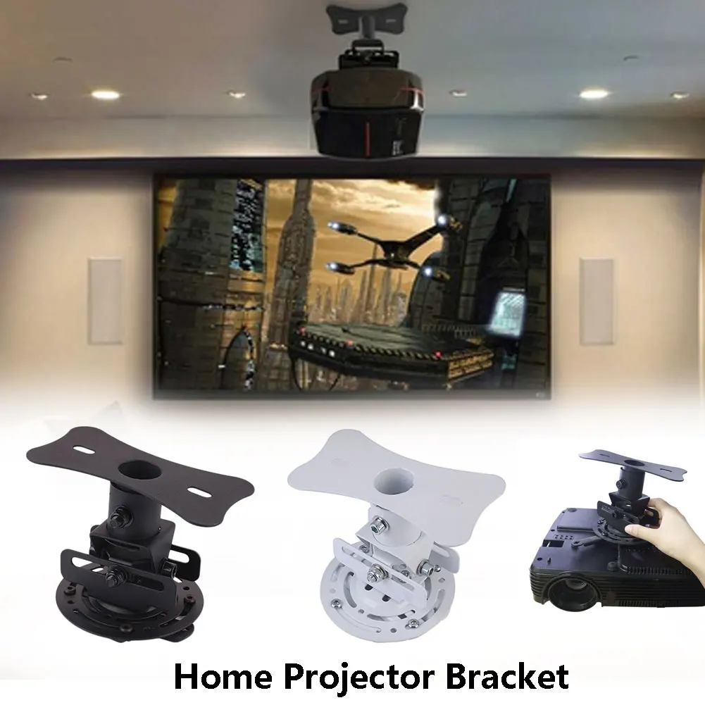 Universal LED LCD Projector Ceiling Mount Adjustable Bracket Wall Tilt Swivel Mounting Stand White | Электроника