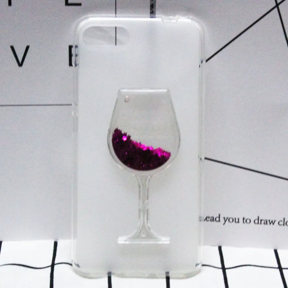 Мягкий силиконовый чехол для телефона ASUS ZenFone 4 Max Pro (ZC554KL) 5 &quotQuicksand Rhinestone red wine glass с