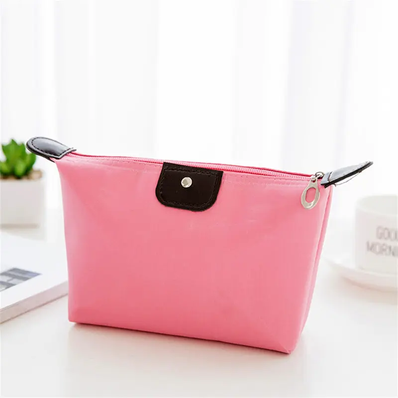 Pink Косметичка для макияжа, органайзер для макияжа с милыми косметическими сумками для путешествий, дамская сумка, Женская нейлоновая сумка для хранения, коробка - Цвет: Pink