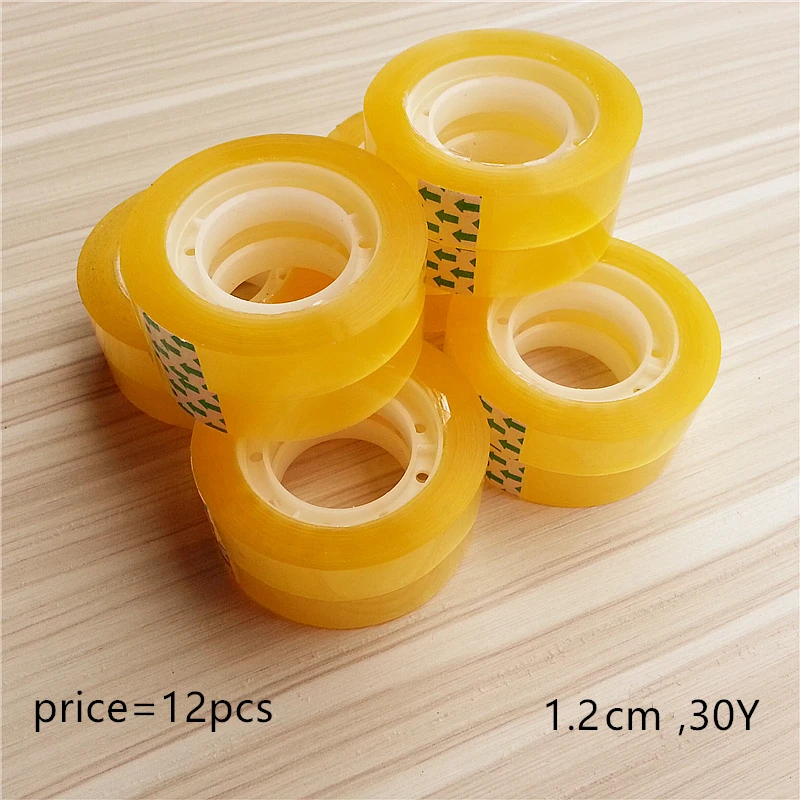 

stationery glue 12mm transparent small tape single side tape 30 yards clear tape adhesive tape