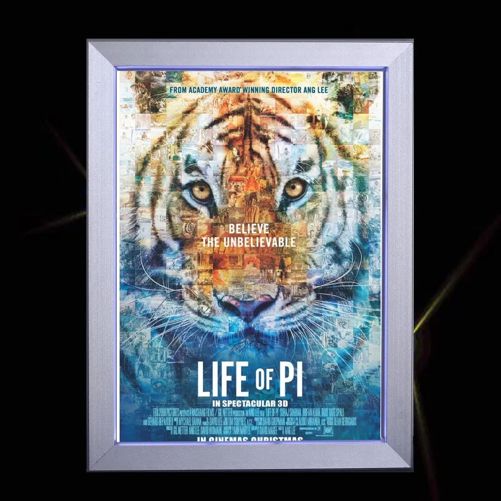 Освещенные рамки плаката фильма алюминиевый тонкий лайтбокс новое изобретение