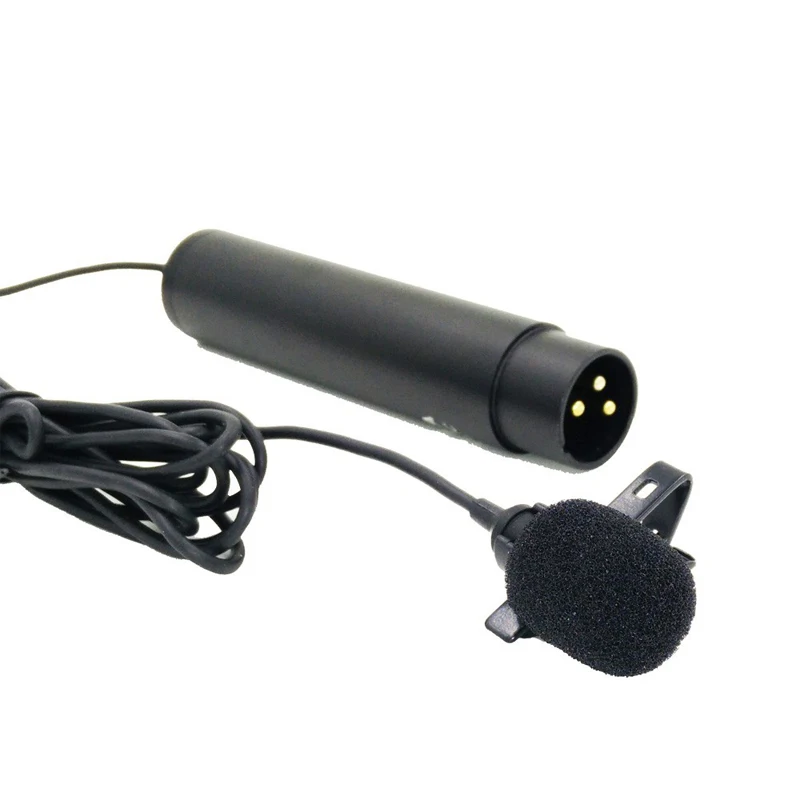 Всенаправленный cardiod Clip-On Lavalier конденсаторный микрофон для Sony видеокамеры panasonic