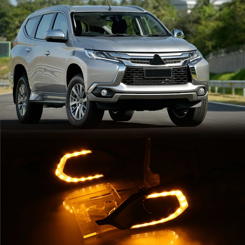 Для Mitsubishi Pajero Montero Sport/Shogun Спорт 2016 17 18 передние противотуманные фары светильник DRL