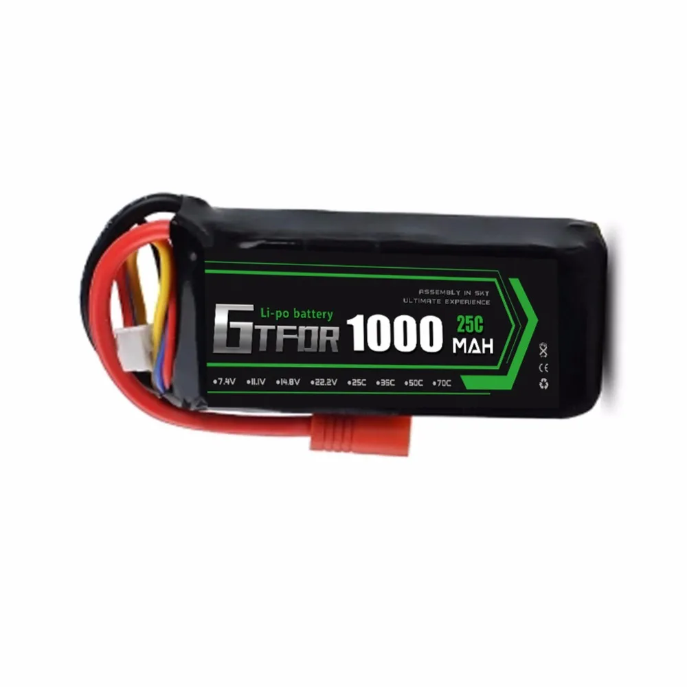 GTFDRLi-Poly Battery 22.2V 1000mAh 25C MAX50C 6S 1/10 RC Car Lipo Bateria Multicopter Quadcopter Race | Игрушки и хобби