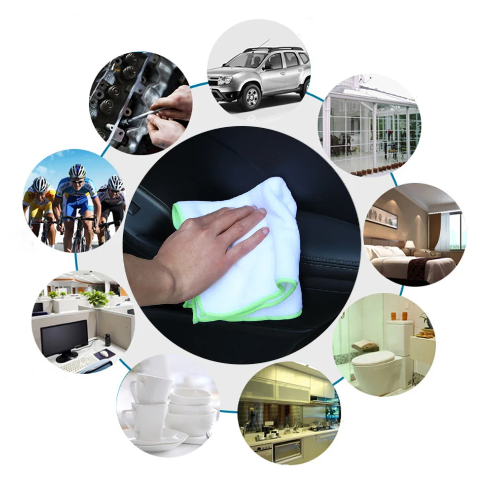 

6PCS Ultra Soft Microfiber Towel Car Washing Cloth for Car Polish& Wax Car Care Styling Car Cleaning Microfibre 35*35cm