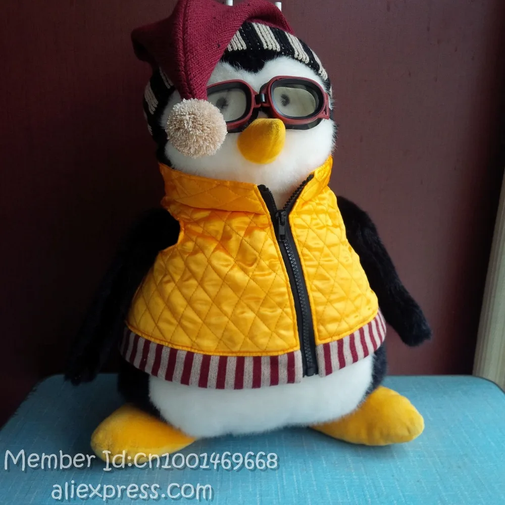 Hugsy Редкий 18 &quotДжо Huggsy с золотой жилет ~ очки Дебби Mumm друг пингвин|Мягкие игрушки