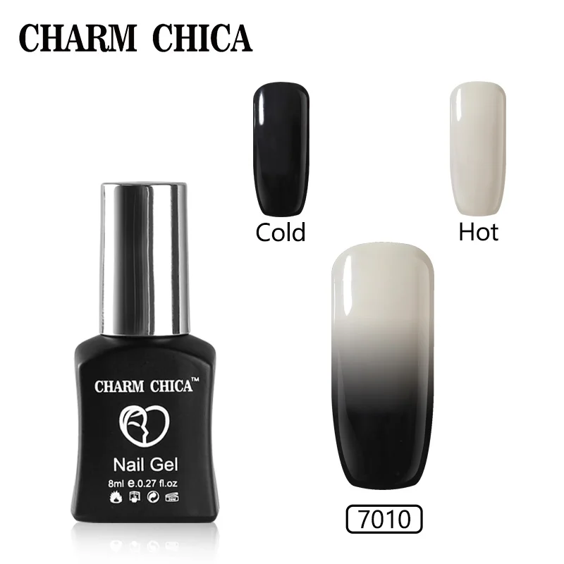 Шарм CHICA 8 мл темпера изменить цвет УФ гель лак для ногтей замочить от розового