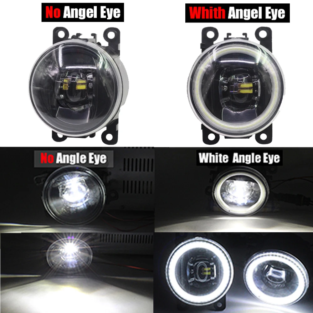 Противотуманный светильник angel eyes для Renault Megane 2 салун LM0 LM1 2003- противотуманная фара в сборе 12 В светодиодный супер яркий противотуманный светильник s