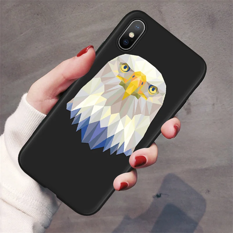 zsniao Чехол для телефона для iPhone 8 Plus с животными, черный матовый Мягкий ТПУ чехол для iPhone 11 Pro X XR XS Max 10 7 6 6S Plus 5 5S SE чехол s - Цвет: zsniao