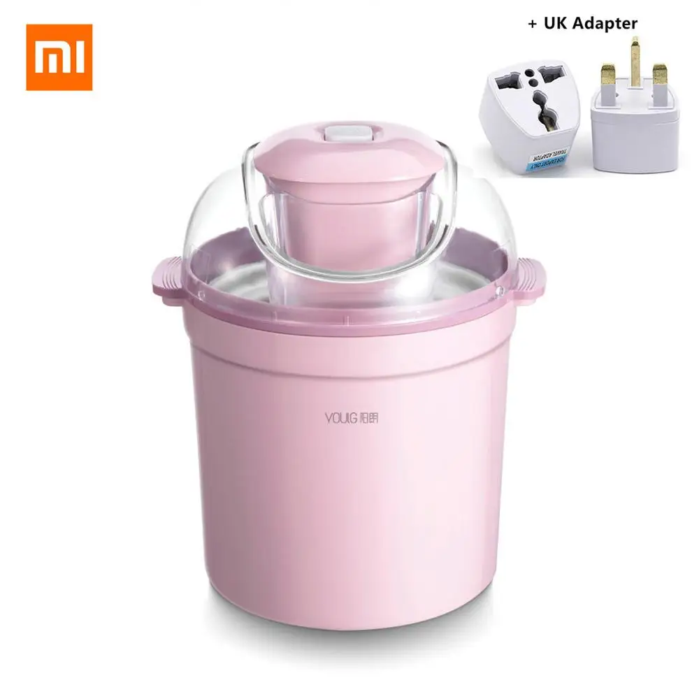 Add UK Adapter MI Mijia Youlg машина для мороженого 0.8л/12 Вт Бытовая полностью автоматическая мягкая твердое мороженое электрическая машина для мороженого - Цвет: Add UK Adapter