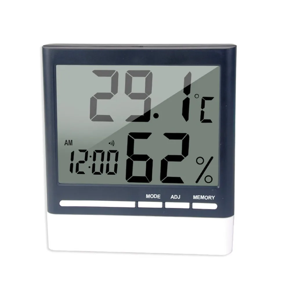 Digital Electronic Thermometer Hygrometer Alarm Clock Temperature Humidity Monitor Stand Bracket Hanging Indoor Home Use | Инструменты
