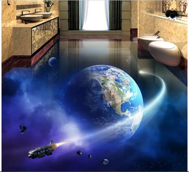 Самоклеящиеся виниловые обои с рисунком Вселенной земли Млечного Пути 3 d |