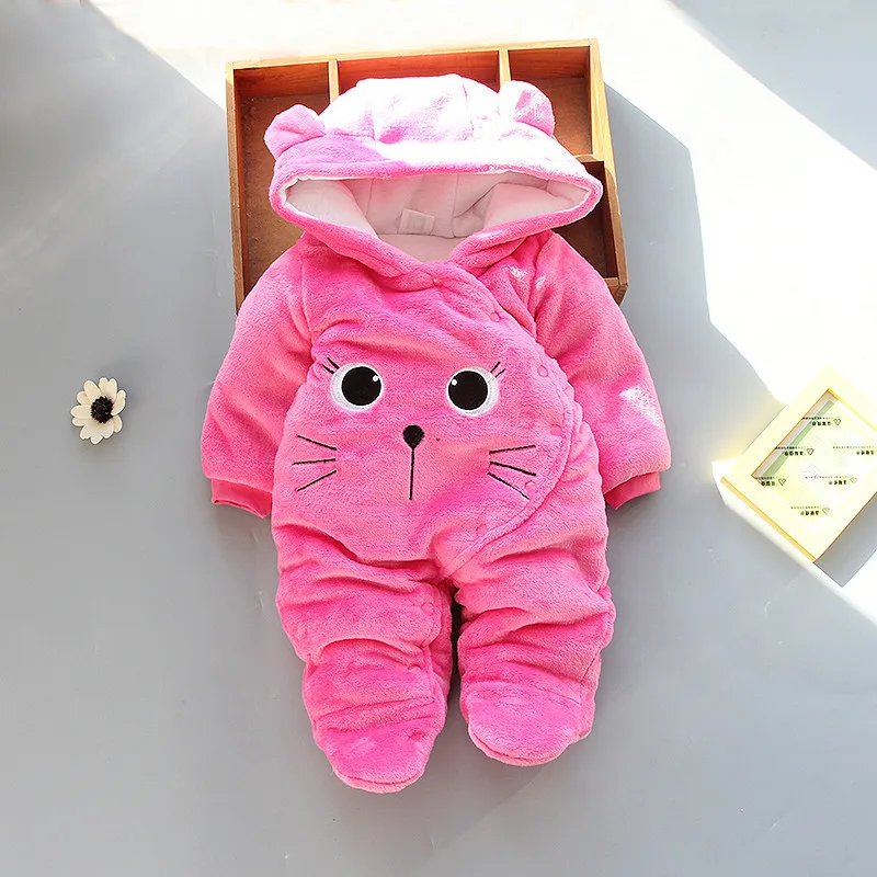 

Baby Rompers Winter Newborn Clothing Todder Infant Cartoon Jumpsuit Romper Babies Hooded Rompers Newborn Winter Snowsuit Clothes