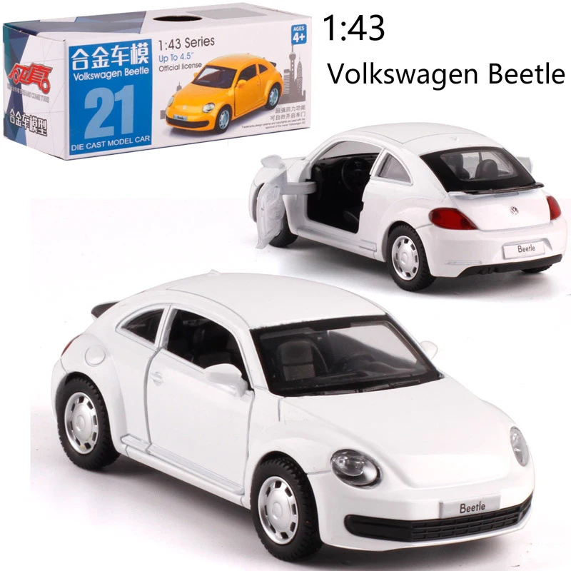 1:38 Масштаб VW Beetle сплав тяга-назад автомобиль литья под давлением металлическая модель автомобиля для коллекции друг подарок детям