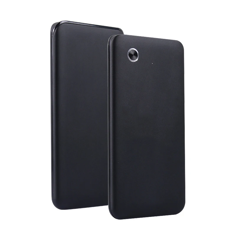 Внешний аккумулятор 10000mAhultra thin metal mobile Power dual USB сокровище зарядка для мобильного