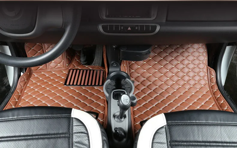Lsrtw2017 кожаный автомобильный салон автомобиля коврик для smart fortwo 2007 2013 2012 2011 2010 2009 2008 w451 451 аксессуары