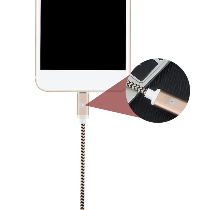 3 в 1 Магнитный кабель Micro USB Type C Быстрая зарядка нейлон синхронизировать
