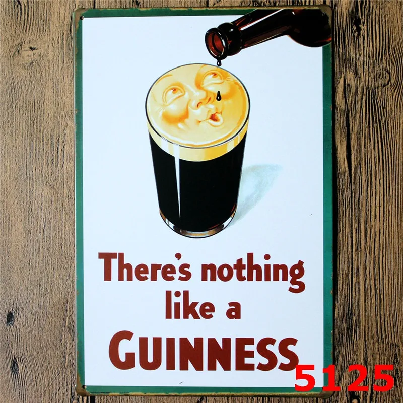 Постер My goodity Guiness с металлическими рисунками черный цвет красивая брендовая