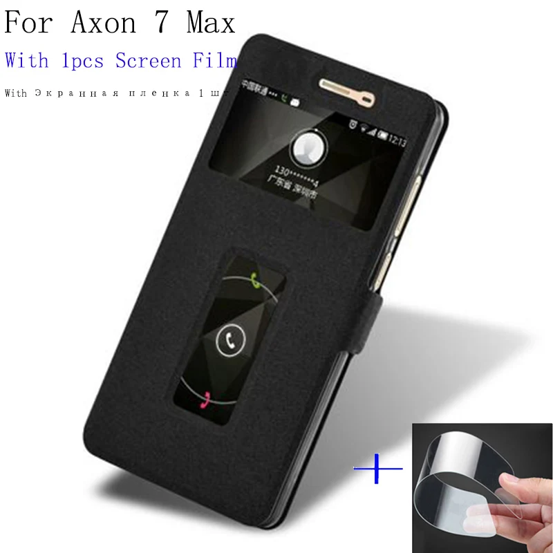 Кожаный чехол Smart View window для ZTE Axon 7 Max Axon7 телефона s 7Max книжка задняя крышка|leather