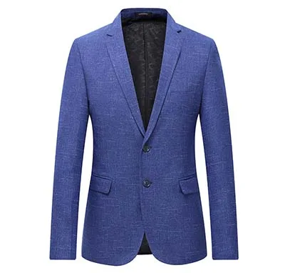 LONMMY, плюс размер, 6XL, 7XL, Мужской Блейзер, куртка, двойная пуговица, переворачивается, мужской костюм, пиджак, в клетку, приталенный, синий, темно-синий, новинка, весна - Цвет: 501 blue
