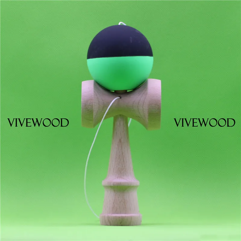 V2 Kendamama бук Tama с черным/неоновым зеленым полураздельным дизайном и шелковым