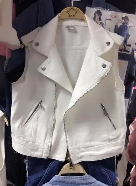 

Plus size Autumn denim vest vintage vest design short outerwear vest female
